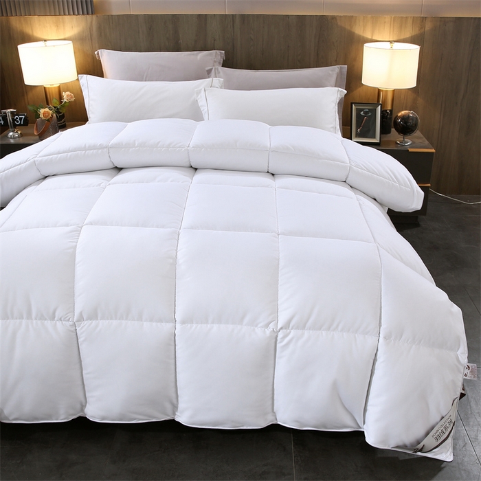 91家纺网 家纺一手货源 找家纺 好老表被业 2025新款纯色羽丝绒冬被芯加厚保暖双拼羽丝棉被子春秋被单双人直播被子被芯 白色