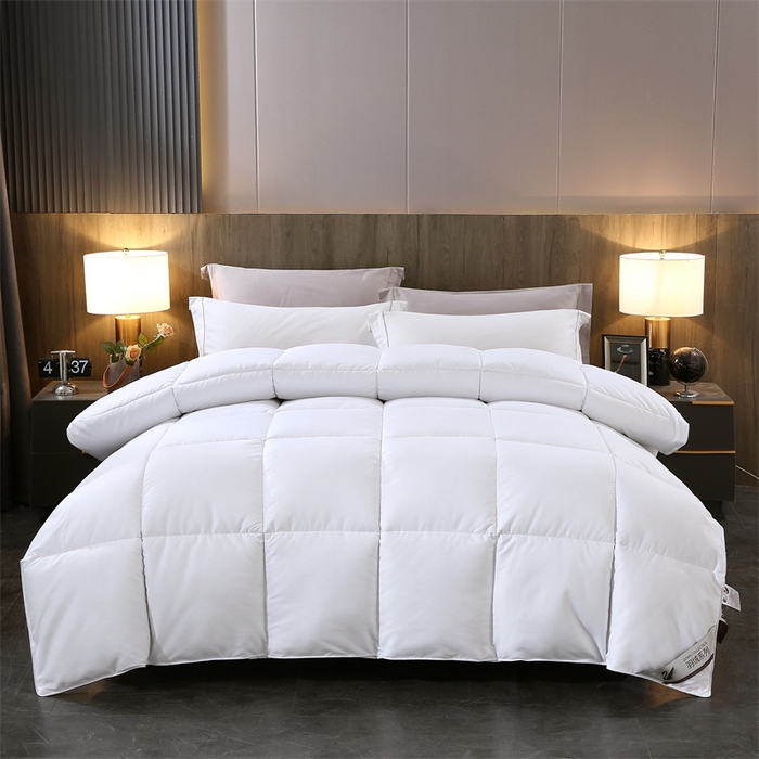 91家纺网 家纺一手货源 找家纺 好老表被业 2025新款纯色羽丝绒冬被芯加厚保暖双拼羽丝棉被子春秋被单双人直播被子被芯 白色