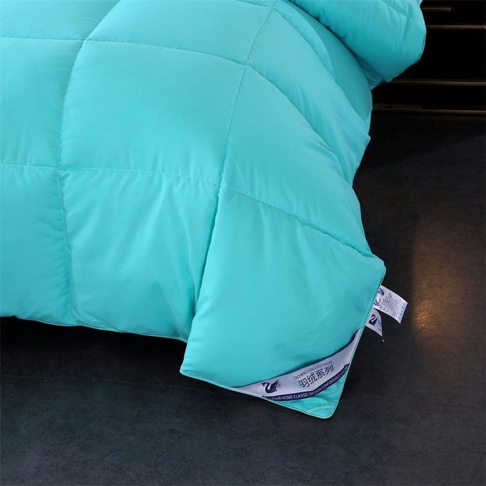 91家纺网 家纺一手货源 找家纺 好老表被业 2025新款纯色羽丝绒冬被芯加厚保暖双拼羽丝棉被子春秋被单双人直播被子被芯 深绿灰