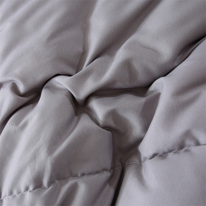 91家纺网 家纺一手货源 找家纺 好老表被业 2025新款纯色羽丝绒冬被芯加厚保暖双拼羽丝棉被子春秋被单双人直播被子被芯 灰米色