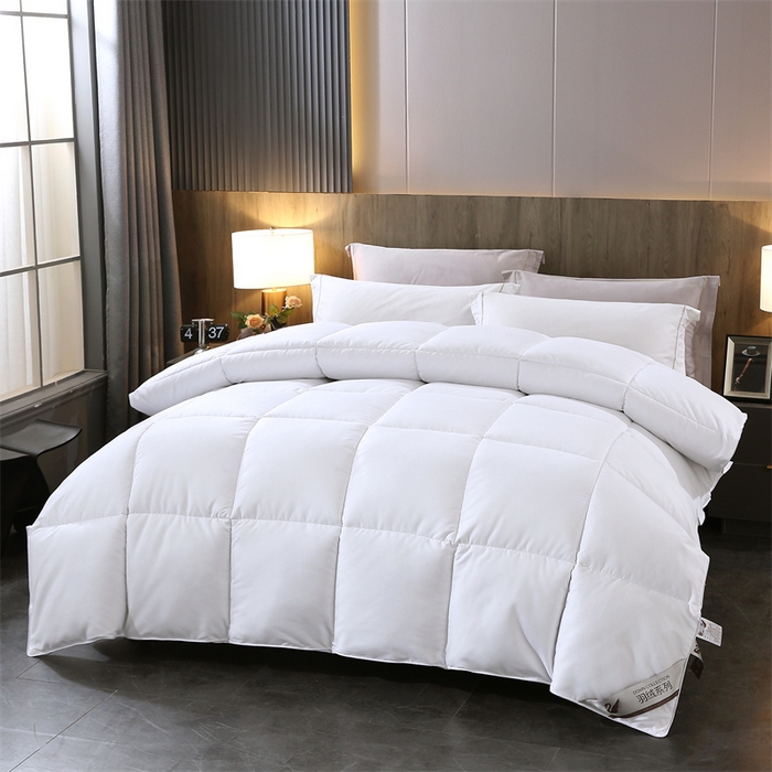 91家纺网 家纺一手货源 找家纺 好老表被业 2025新款纯色羽丝绒冬被芯加厚保暖双拼羽丝棉被子春秋被单双人直播被子被芯 白色