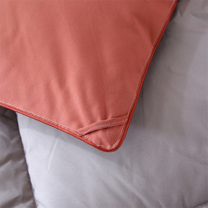 91家纺网 家纺一手货源 找家纺 好老表被业 2025新款纯色羽丝绒冬被芯加厚保暖双拼羽丝棉被子春秋被单双人直播被子被芯 酒红灰