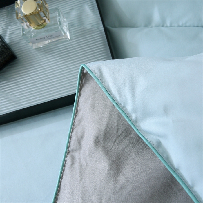 91家纺网 家纺一手货源 找家纺 好老表被业 2025新款纯色羽丝绒冬被芯加厚保暖双拼羽丝棉被子春秋被单双人直播被子被芯 浅绿灰