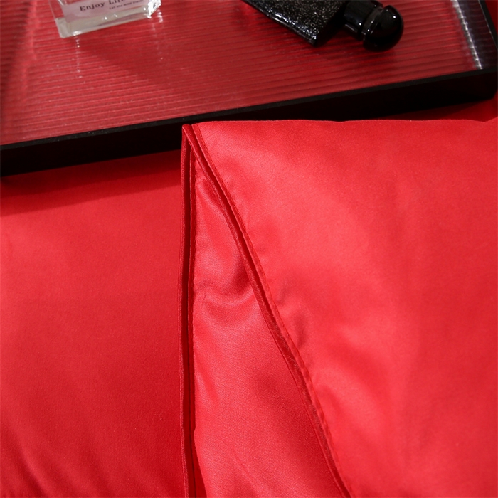 91家纺网 家纺一手货源 找家纺 好老表被业 2025新款纯色羽丝绒冬被芯加厚保暖双拼羽丝棉被子春秋被单双人直播被子被芯 红色