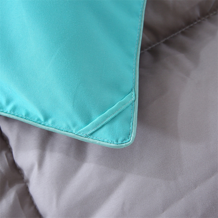 91家纺网 家纺一手货源 找家纺 好老表被业 2025新款纯色羽丝绒冬被芯加厚保暖双拼羽丝棉被子春秋被单双人直播被子被芯 深绿灰