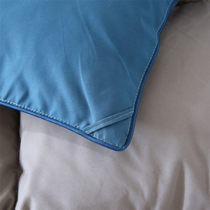 91家纺网 家纺一手货源 找家纺 好老表被业 2025新款纯色羽丝绒冬被芯加厚保暖双拼羽丝棉被子春秋被单双人直播被子被芯 蓝灰色