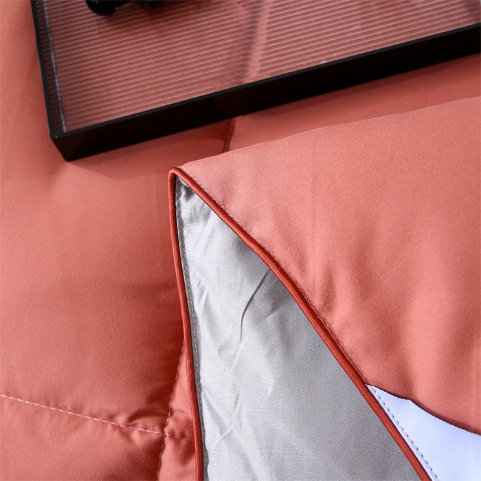 91家纺网 家纺一手货源 找家纺 好老表被业 2025新款纯色羽丝绒冬被芯加厚保暖双拼羽丝棉被子春秋被单双人直播被子被芯 酒红灰