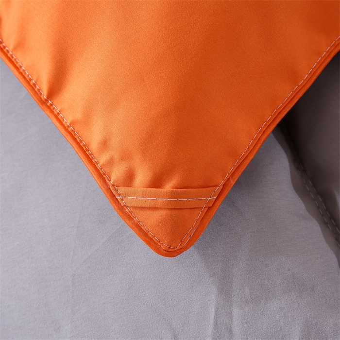 91家纺网 家纺一手货源 找家纺 好老表被业 2025新款纯色羽丝绒冬被芯加厚保暖双拼羽丝棉被子春秋被单双人直播被子被芯 橙灰色