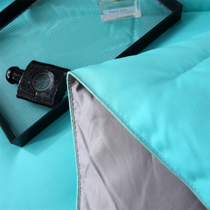 91家纺网 家纺一手货源 找家纺 好老表被业 2025新款纯色羽丝绒冬被芯加厚保暖双拼羽丝棉被子春秋被单双人直播被子被芯 深绿灰