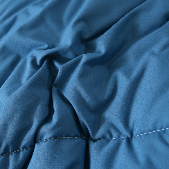 91家纺网 家纺一手货源 找家纺 好老表被业 2025新款纯色羽丝绒冬被芯加厚保暖双拼羽丝棉被子春秋被单双人直播被子被芯 蓝灰色