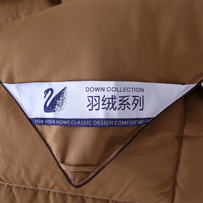 91家纺网 家纺一手货源 找家纺 好老表被业 2025新款纯色羽丝绒冬被芯加厚保暖双拼羽丝棉被子春秋被单双人直播被子被芯 咖色