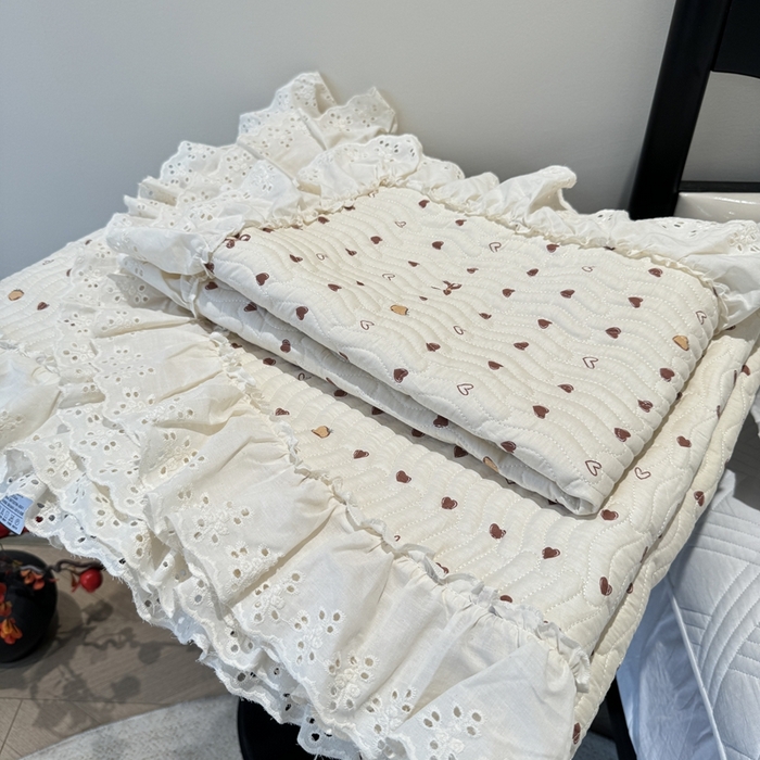 91家纺网 家纺一手货源 找家纺 奈萝家纺 2025新款全棉纯棉床盖三件套可配同款四季被同款被套 小小爱心
