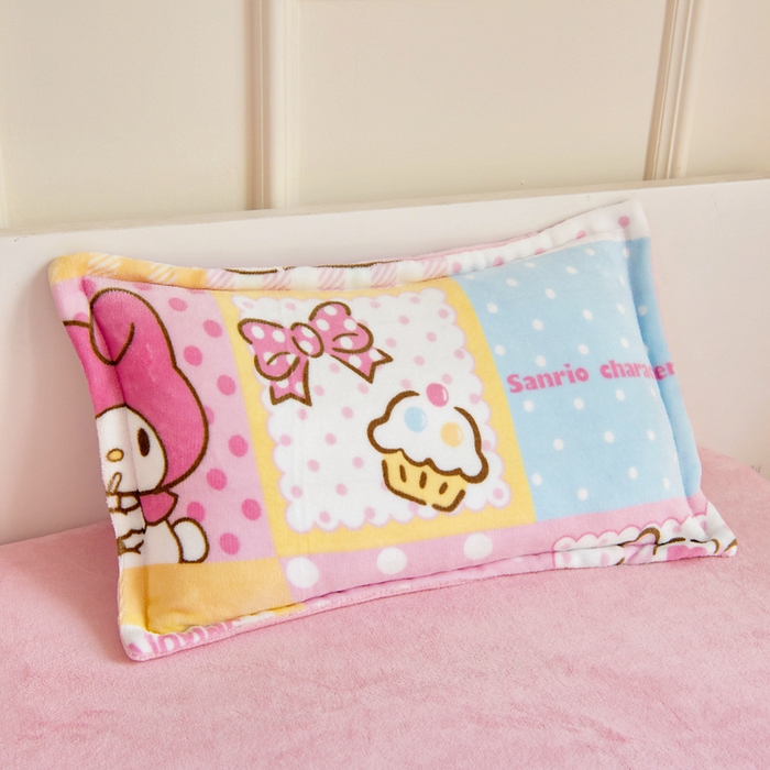 91家纺网 家纺一手货源 找家纺 吉咪兔家纺 2024新品正版三丽鸥库洛米美乐蒂牛奶绒幼儿园被子三件套保暖被褥六件套 KT美乐蒂