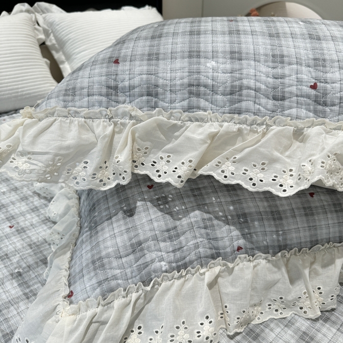 91家纺网 家纺一手货源 找家纺 奈萝家纺 2025新款全棉纯棉床盖三件套可配同款四季被同款被套 心悦