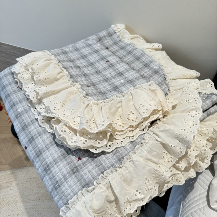 91家纺网 家纺一手货源 找家纺 奈萝家纺 2025新款全棉纯棉床盖三件套可配同款四季被同款被套 心悦