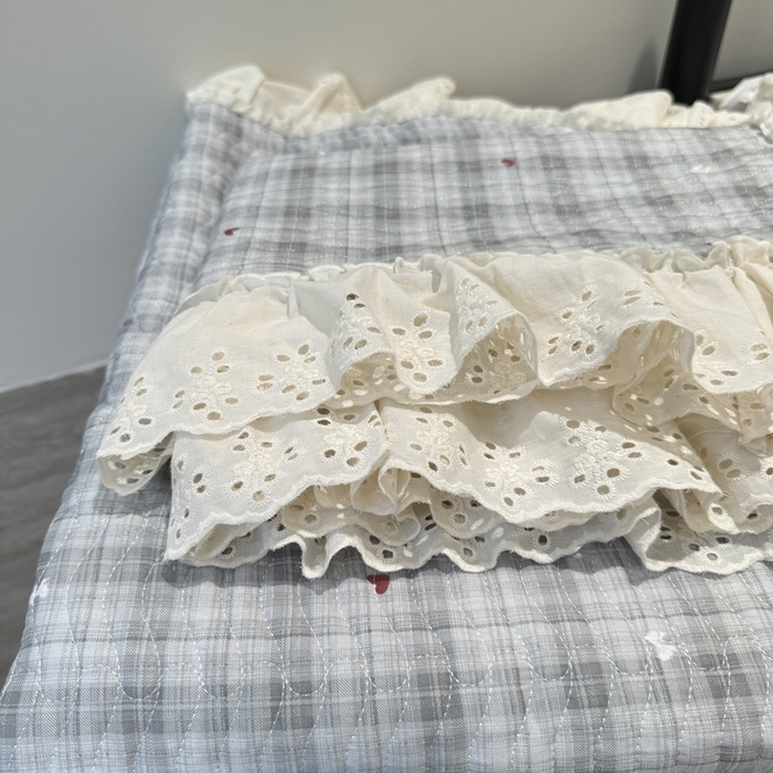 91家纺网 家纺一手货源 找家纺 奈萝家纺 2025新款全棉纯棉床盖三件套可配同款四季被同款被套 心悦