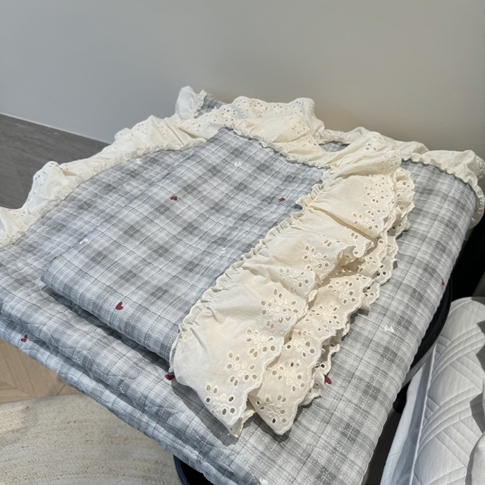 91家纺网 家纺一手货源 找家纺 奈萝家纺 2025新款全棉纯棉床盖三件套可配同款四季被同款被套 心悦