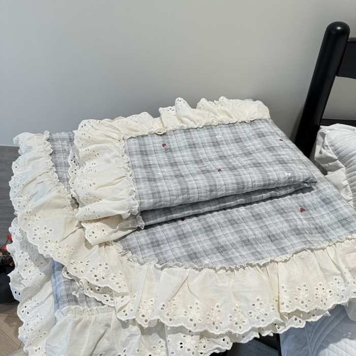 91家纺网 家纺一手货源 找家纺 奈萝家纺 2025新款全棉纯棉床盖三件套可配同款四季被同款被套 心悦