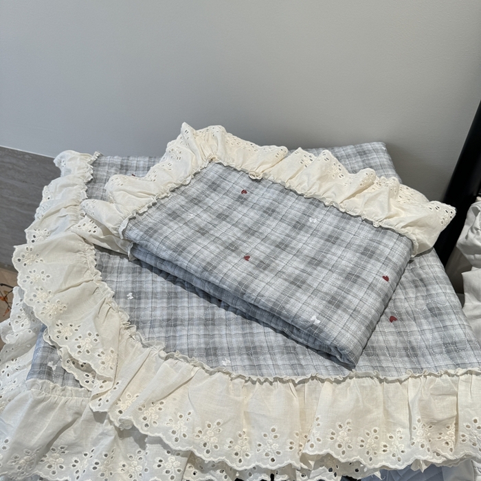 91家纺网 家纺一手货源 找家纺 奈萝家纺 2025新款全棉纯棉床盖三件套可配同款四季被同款被套 心悦