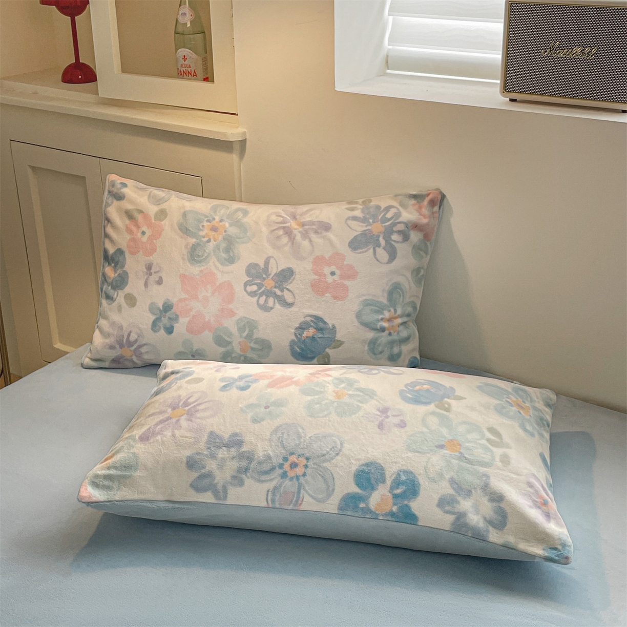 91家纺网 家纺一手货源 找家纺 如约 2025新款印花牛奶绒四件套 向阳花开