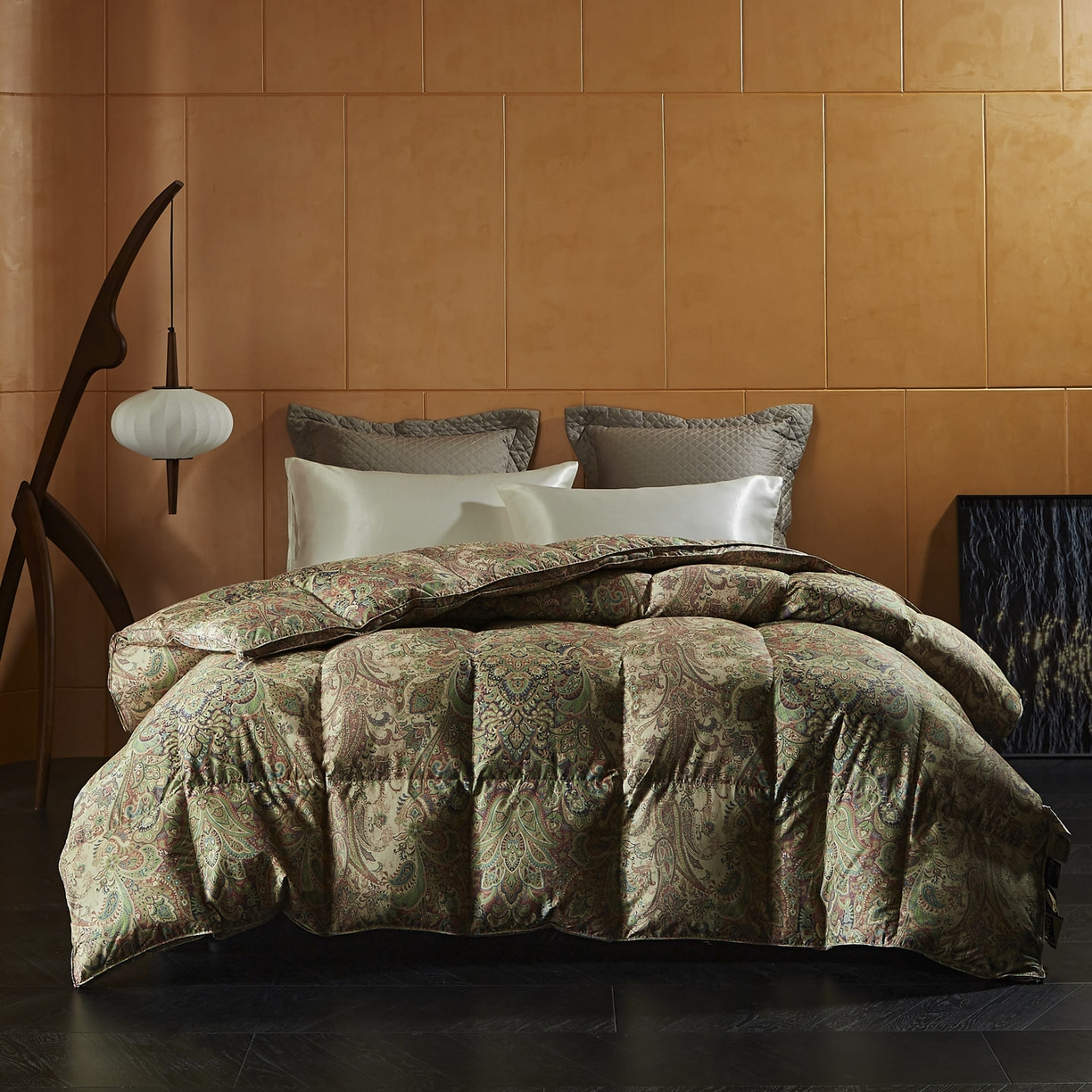 91家纺网 家纺一手货源 找家纺 （总）暖羽屋羽绒馆 2025新款风情鹅绒丝被子羽绒被芯双人婚庆冬被白鹅绒被子