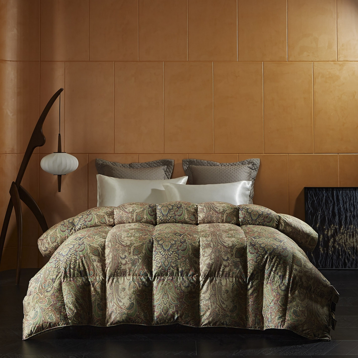 91家纺网 家纺一手货源 找家纺 （总）暖羽屋羽绒馆 2025新款风情鹅绒丝被子羽绒被芯双人婚庆冬被白鹅绒被子