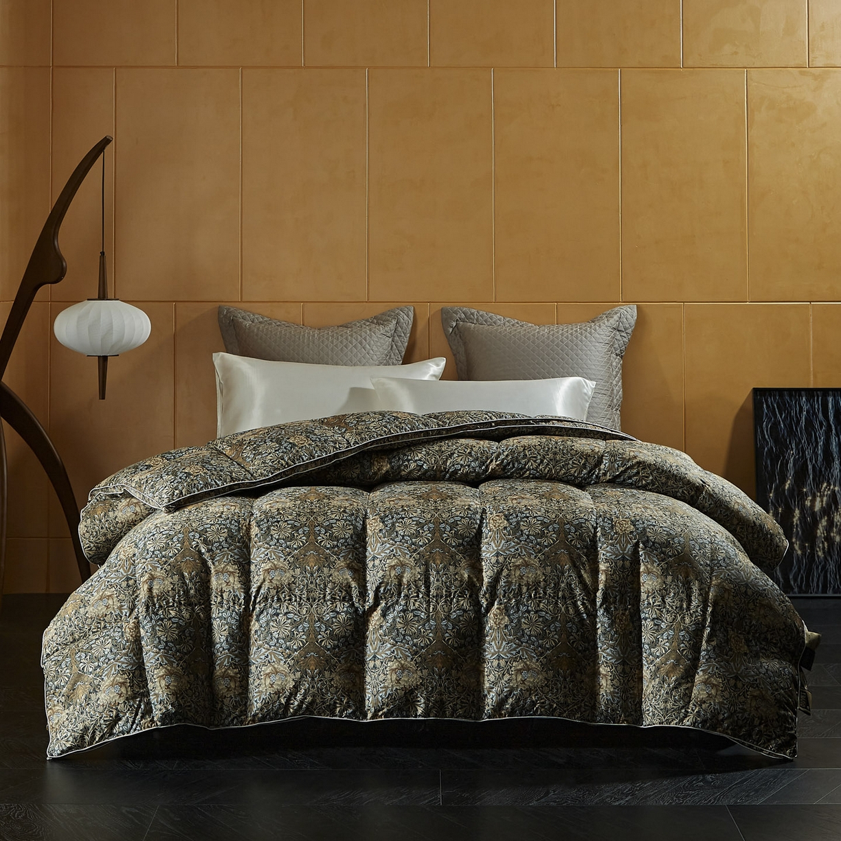 91家纺网 家纺一手货源 找家纺 暖羽屋羽绒馆 2025新款风情鹅绒丝被子羽绒被芯双人婚庆冬被白鹅绒被子 H 风情