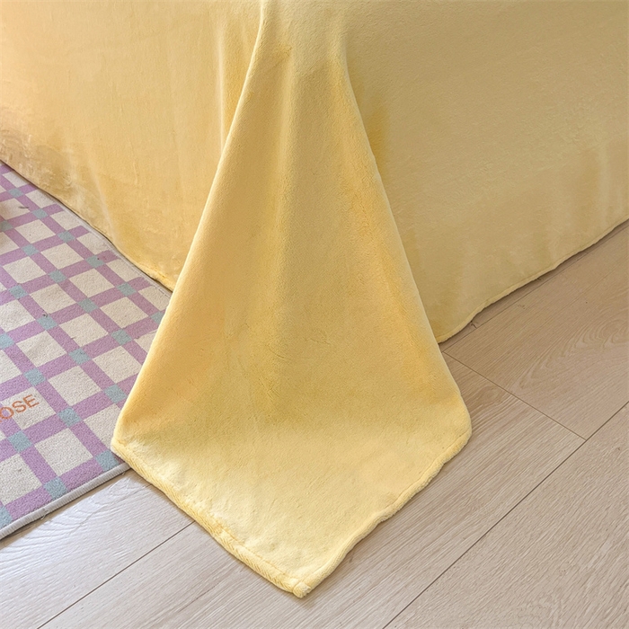 91家纺网 家纺一手货源 找家纺 如约 2025新款印花牛奶绒四件套 砂糖橘-绒