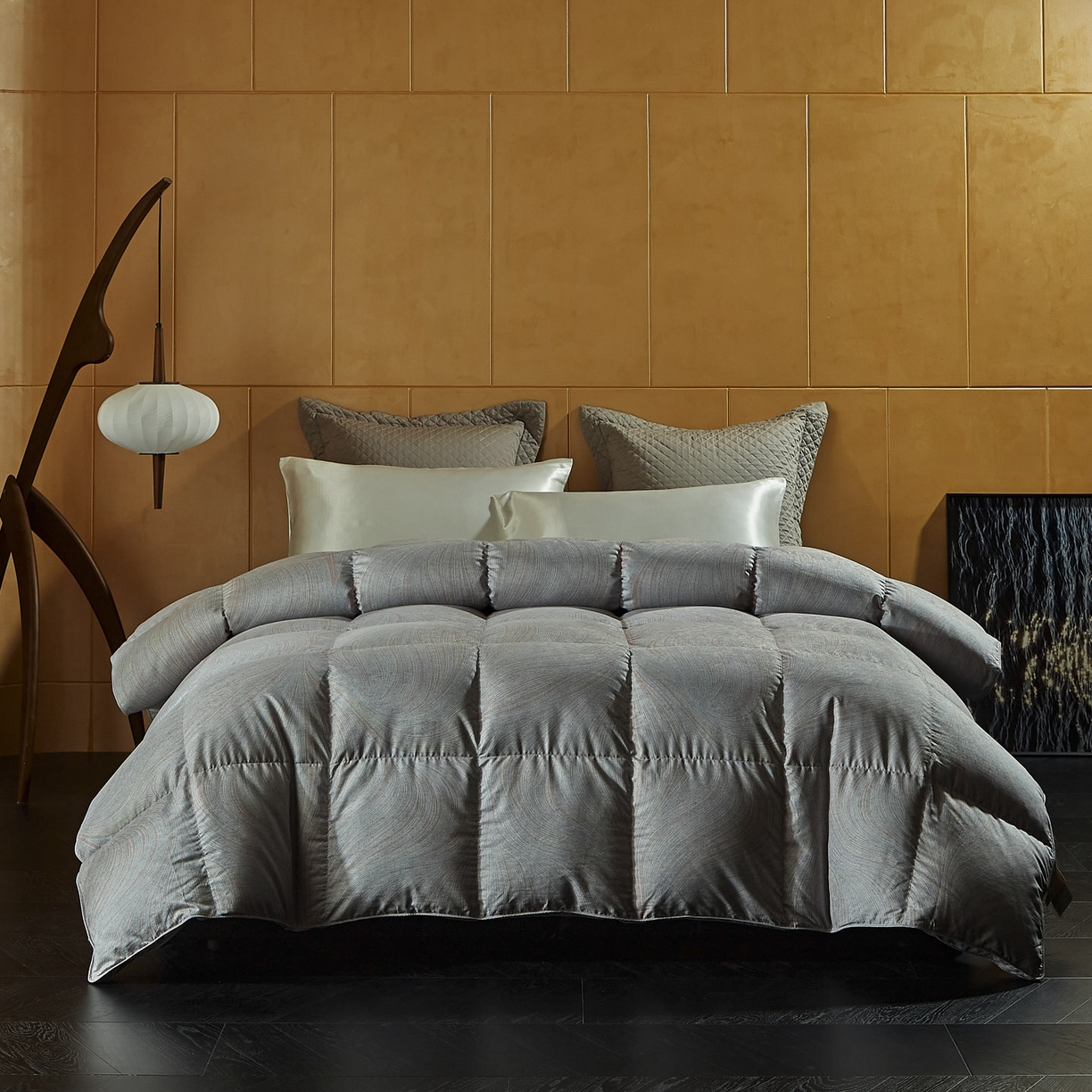 91家纺网 家纺一手货源 找家纺 （总）暖羽屋羽绒馆 2025新款拉斐尔印花白鹅绒丝被子羽绒被芯加厚双人冬被春秋被婚庆被芯