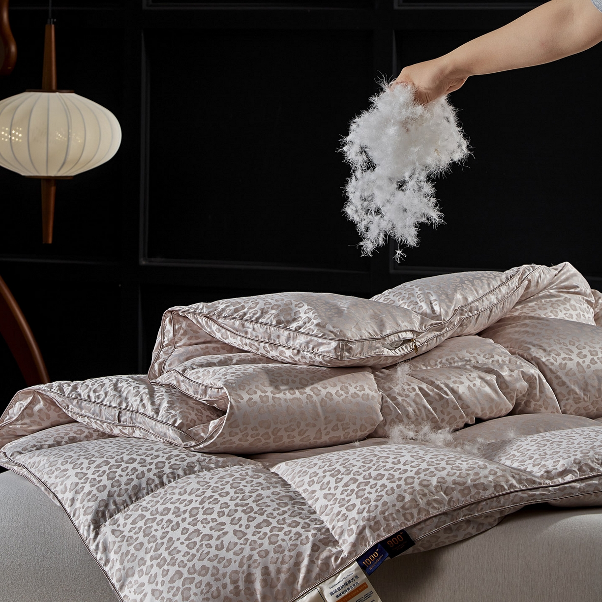 91家纺网 家纺一手货源 找家纺 暖羽屋羽绒馆 2025新款绒子95白鸭绒被子羽绒被双人婚庆加厚冬被春秋被芯 Q魅惑 粉