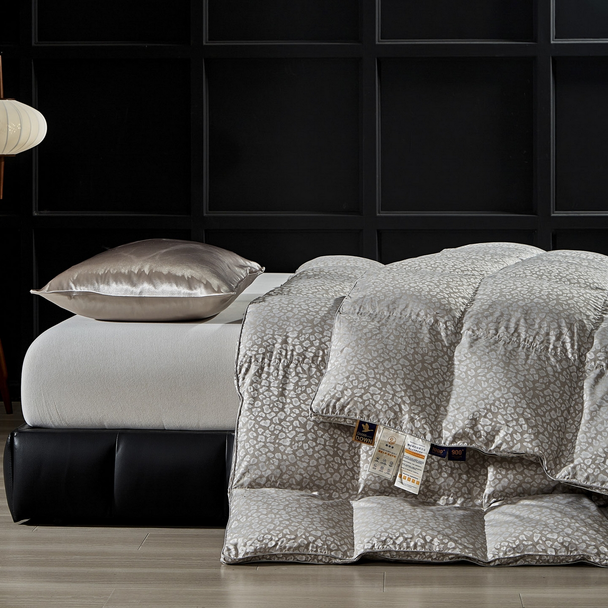 91家纺网 家纺一手货源 找家纺 暖羽屋羽绒馆 2025新款绒子95白鸭绒被子羽绒被双人婚庆加厚冬被春秋被芯 Q魅惑 灰