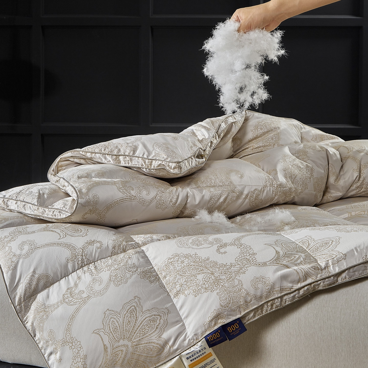 91家纺网 家纺一手货源 找家纺 暖羽屋羽绒馆 2025新款绒子95白鸭绒被子羽绒被双人婚庆加厚冬被春秋被芯 Q维斯