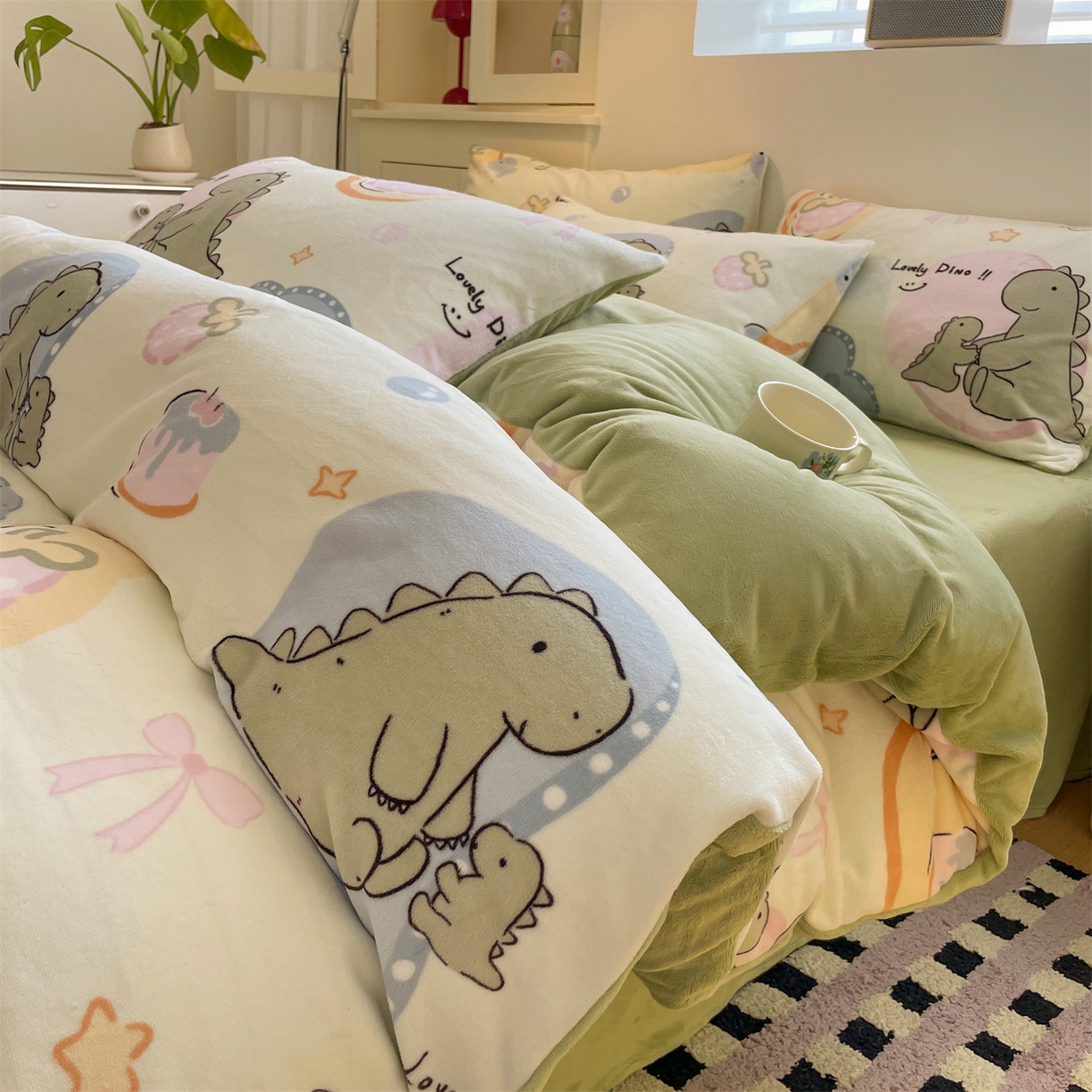 91家纺网 家纺一手货源 找家纺 （总）如约 2025新款印花牛奶绒四件套