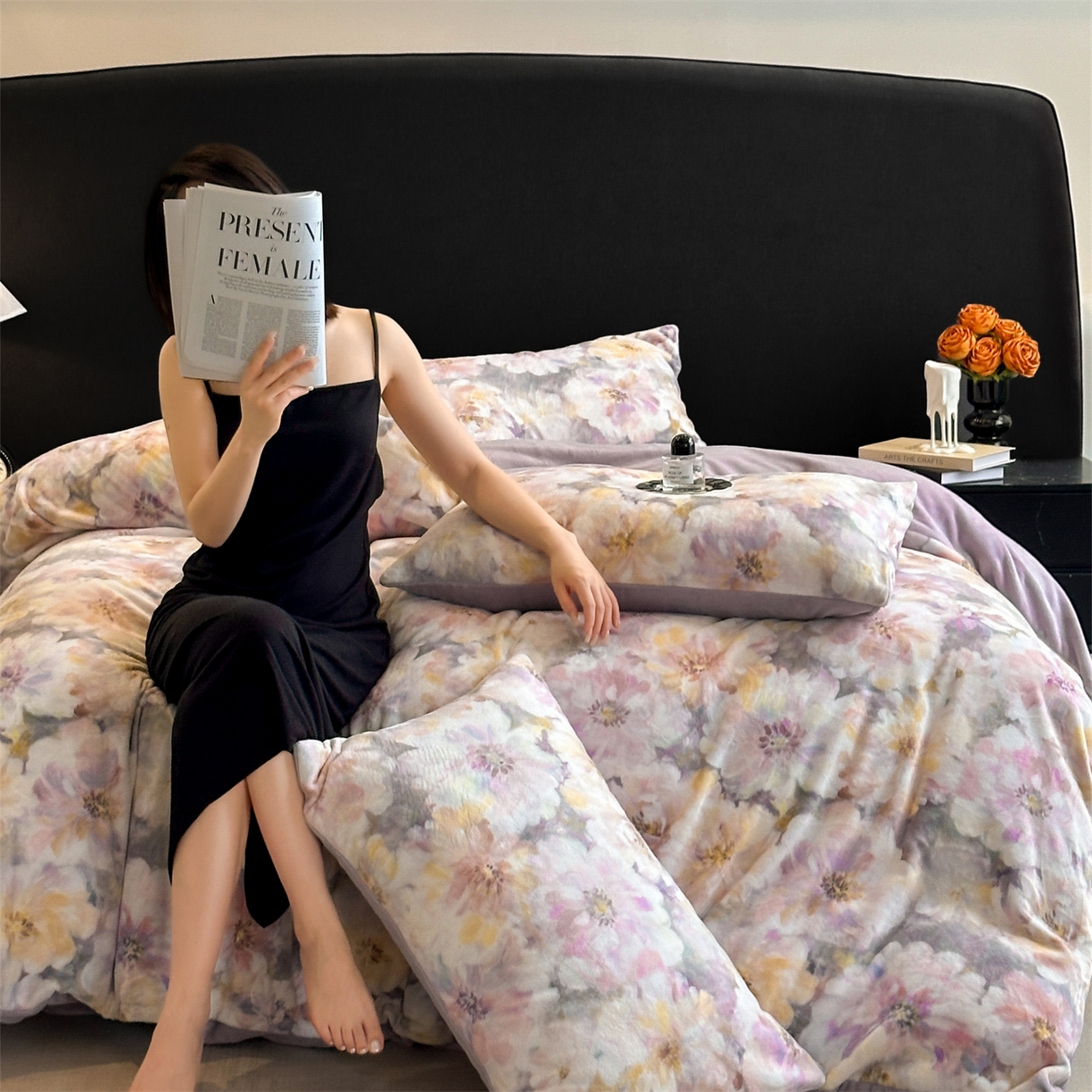 91家纺网 家纺一手货源 找家纺 （总）如约 2025新款数码印花牛奶绒四件套