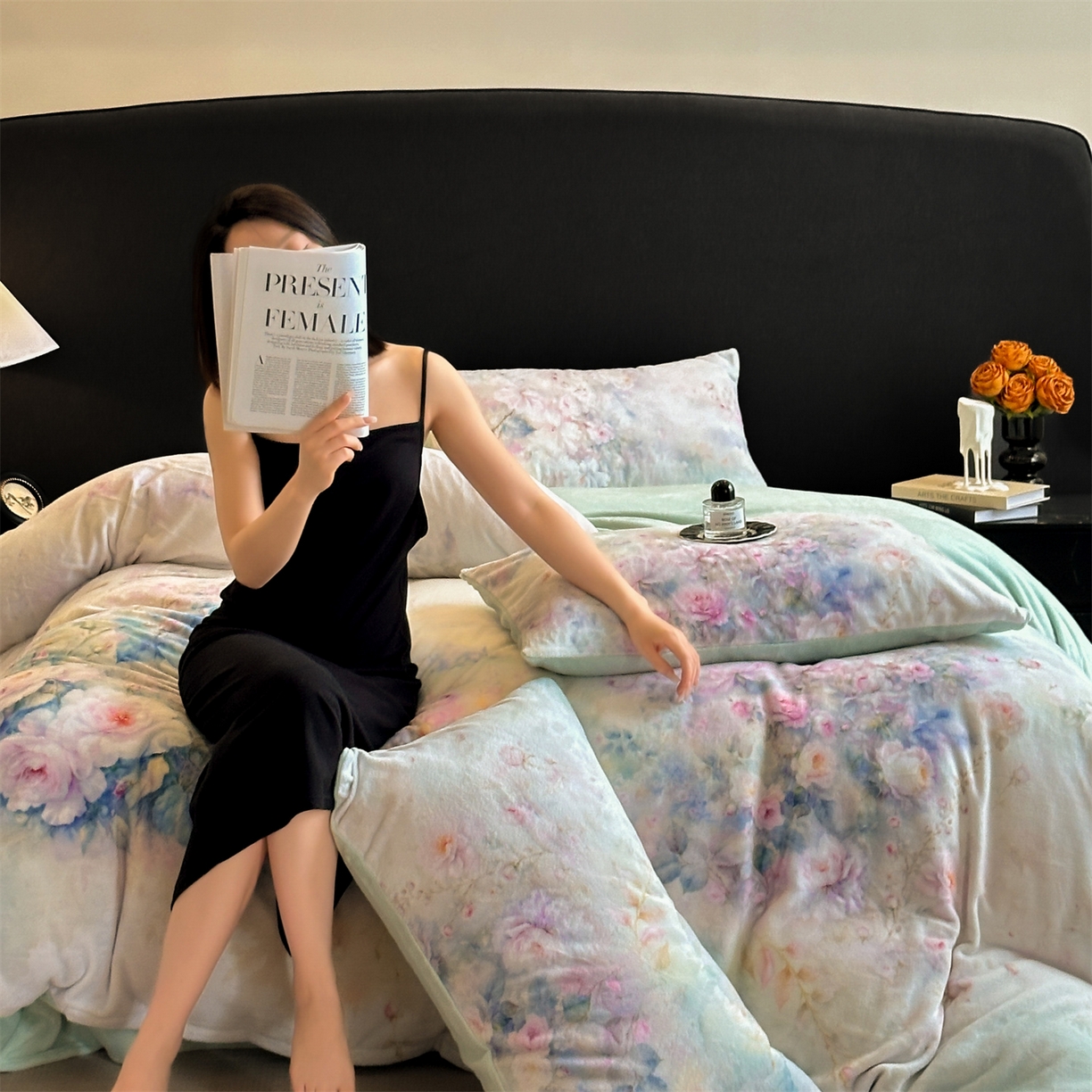 91家纺网 家纺一手货源 找家纺 （总）如约 2025新款数码印花牛奶绒四件套