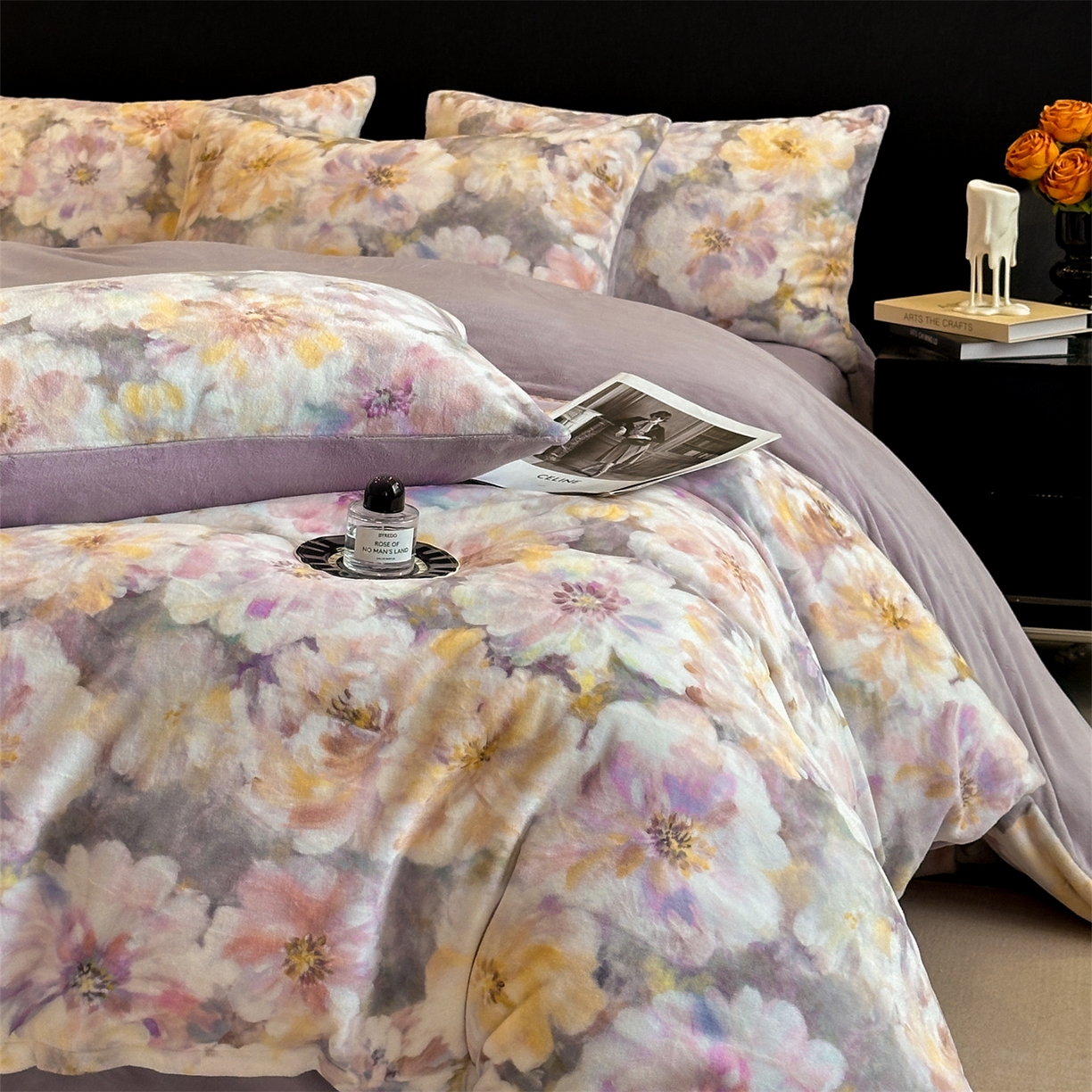 91家纺网 家纺一手货源 找家纺 （总）如约 2025新款数码印花牛奶绒四件套