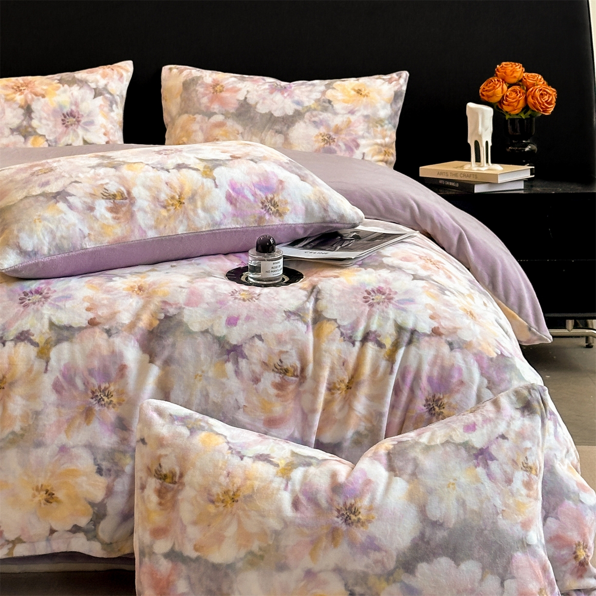 91家纺网 家纺一手货源 找家纺 （总）如约 2025新款数码印花牛奶绒四件套