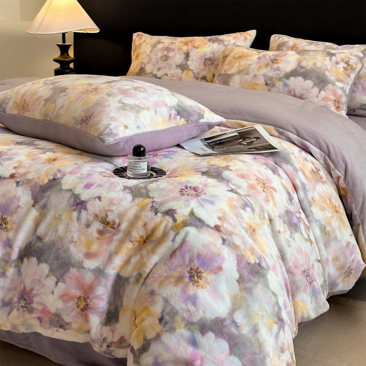 91家纺网 家纺一手货源 找家纺 （总）如约 2025新款数码印花牛奶绒四件套