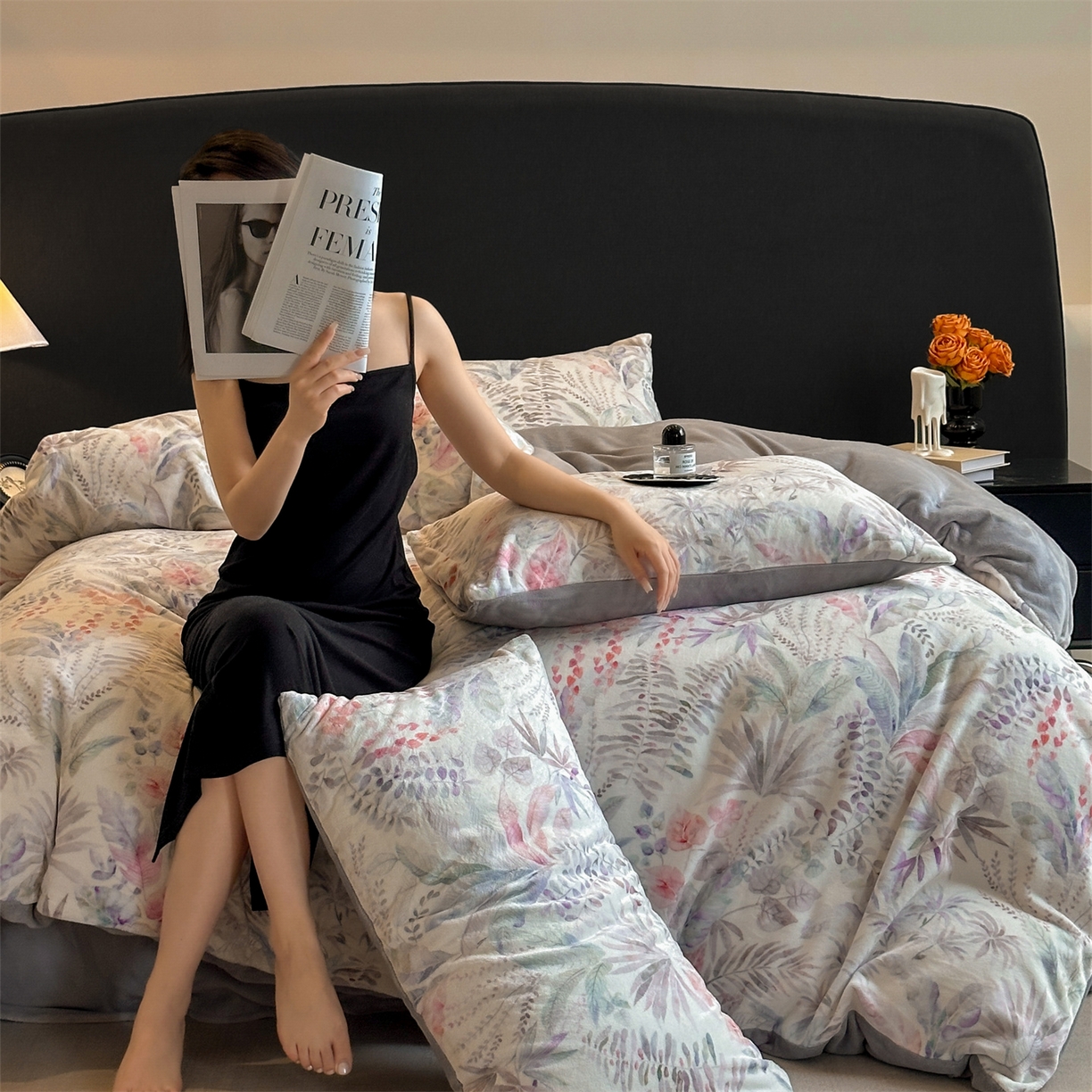 91家纺网 家纺一手货源 找家纺 （总）如约 2025新款数码印花牛奶绒四件套