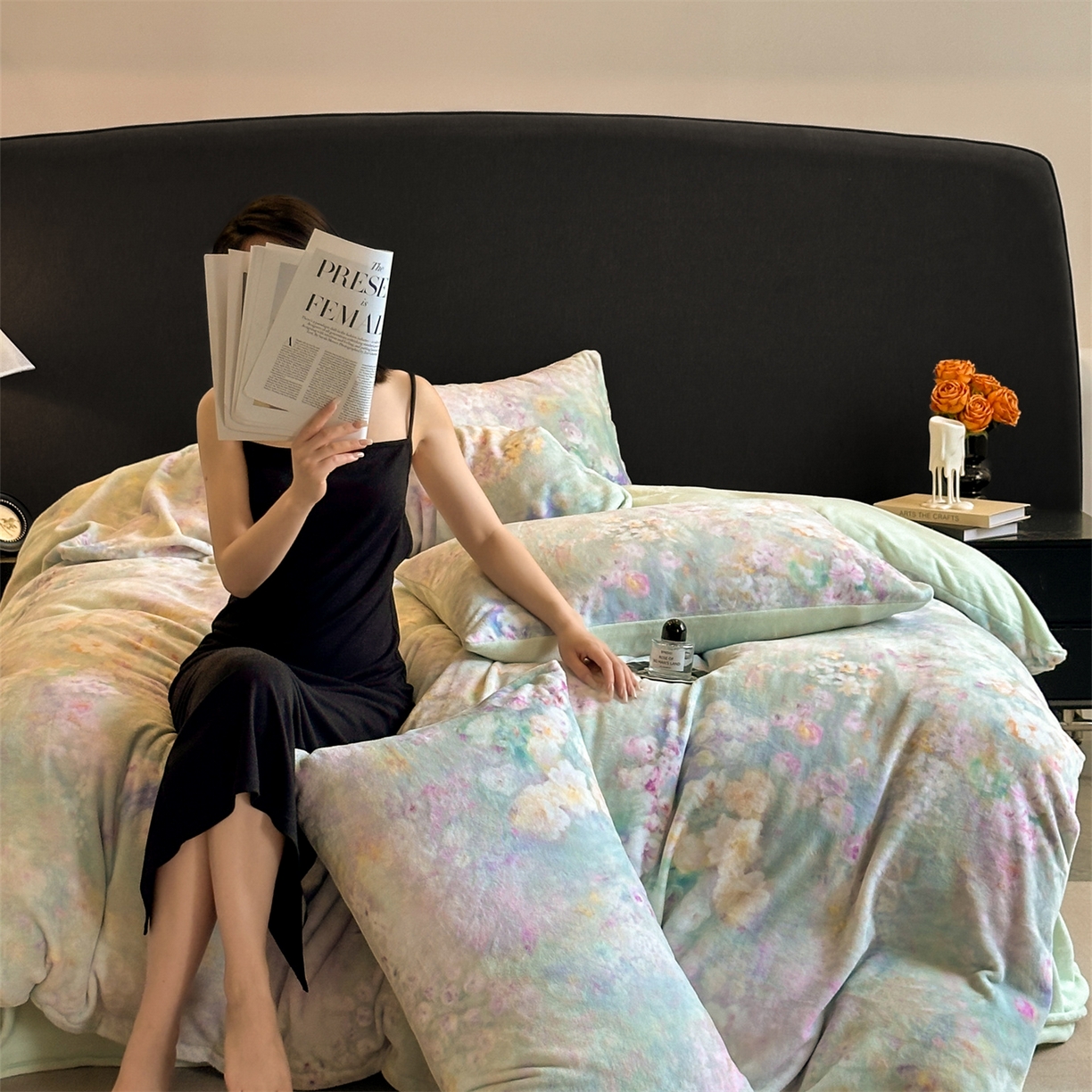 91家纺网 家纺一手货源 找家纺 （总）如约 2025新款数码印花牛奶绒四件套