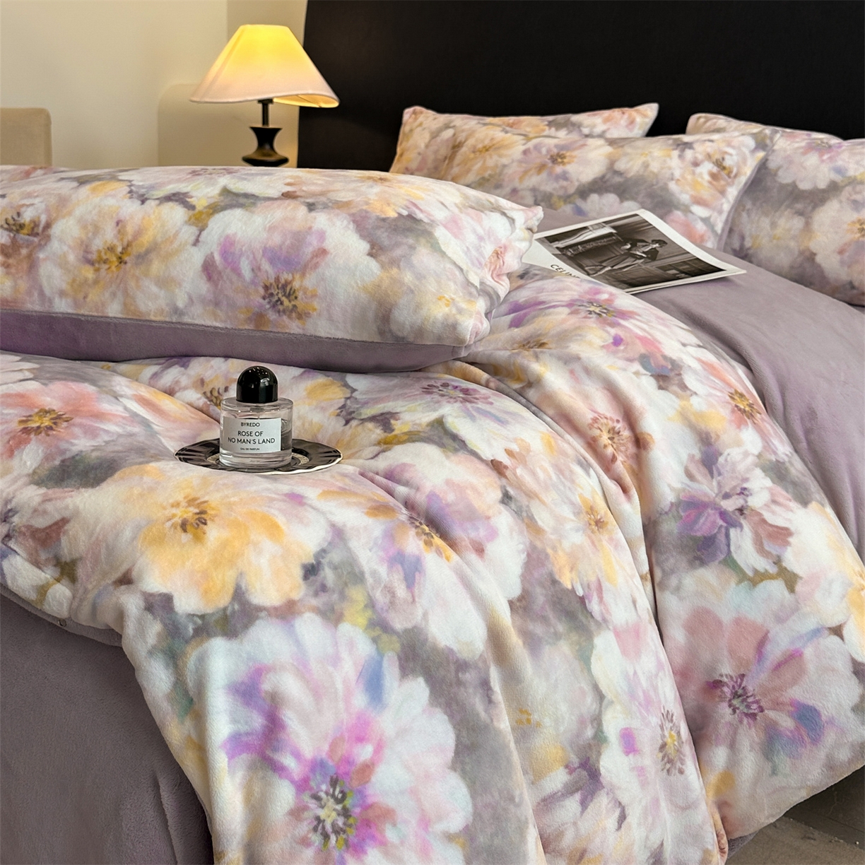 91家纺网 家纺一手货源 找家纺 （总）如约 2025新款数码印花牛奶绒四件套