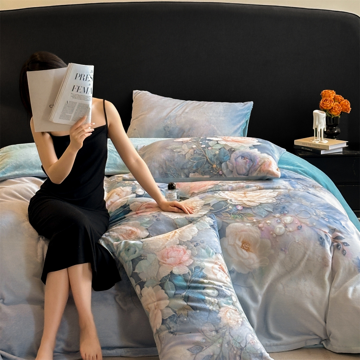 91家纺网 家纺一手货源 找家纺 （总）如约 2025新款数码印花牛奶绒四件套