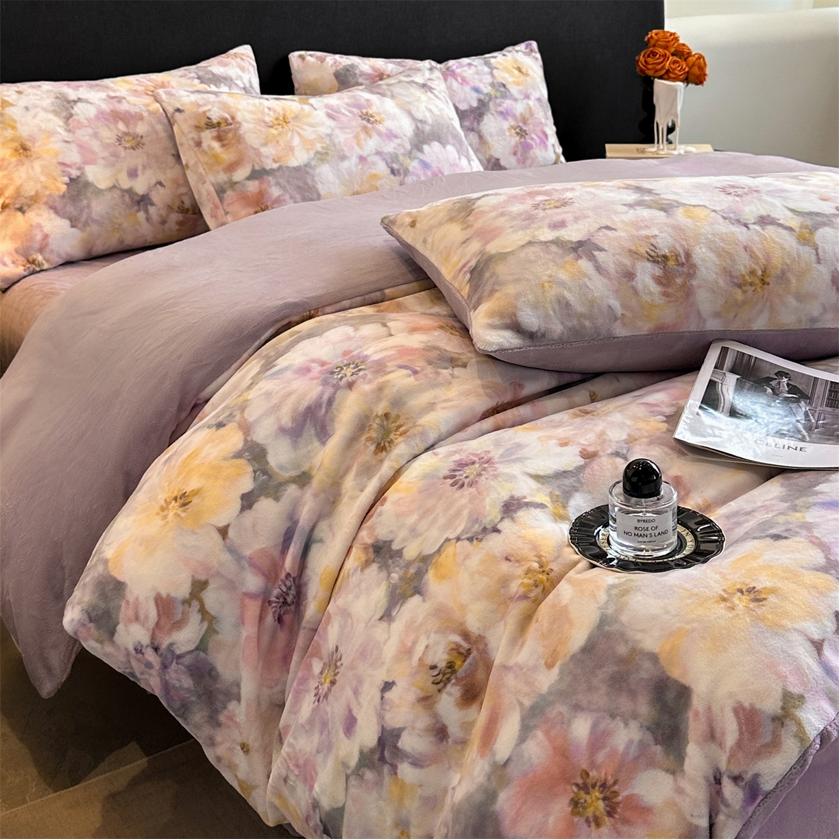 91家纺网 家纺一手货源 找家纺 （总）如约 2025新款数码印花牛奶绒四件套