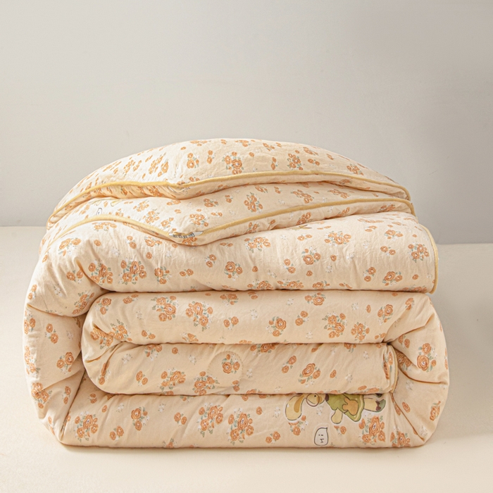 91家纺网 家纺一手货源 找家纺 漫仙阁家纺 2025新款斜纹印花被 春秋被 冬被 单人双人款被子 裙子小兔