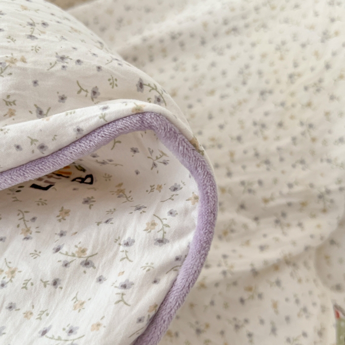 91家纺网 家纺一手货源 找家纺 漫仙阁家纺 2025新款斜纹印花被 春秋被 冬被 单人双人款被子 紫色小熊