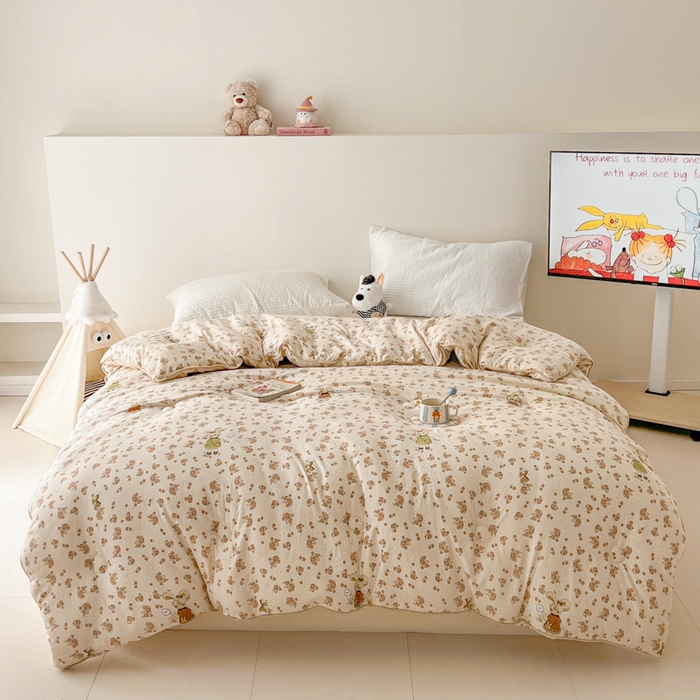 91家纺网 家纺一手货源 找家纺 漫仙阁家纺 2025新款斜纹印花被 春秋被 冬被 单人双人款被子 裙子小兔