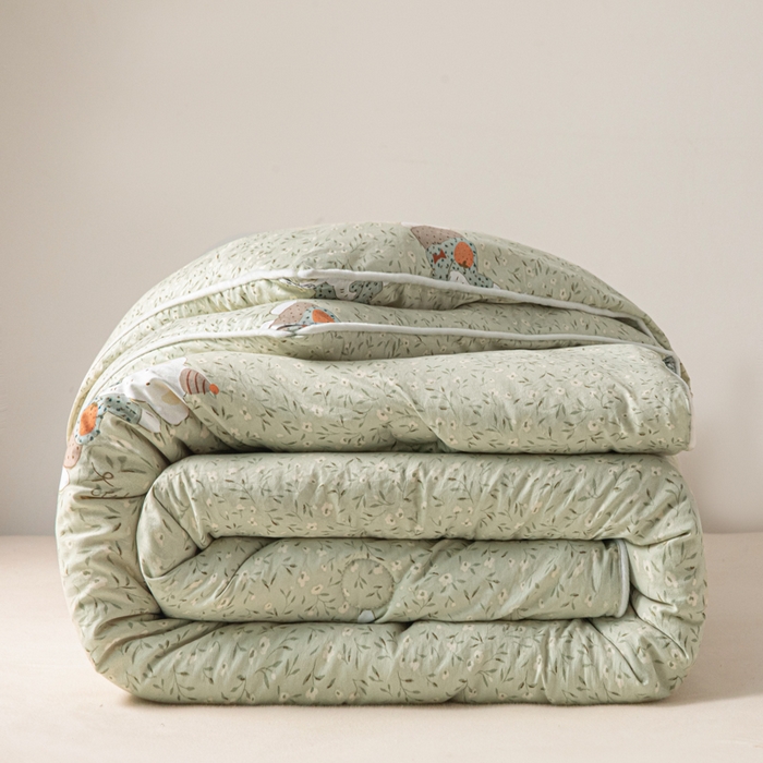 91家纺网 家纺一手货源 找家纺 漫仙阁家纺 2025新款斜纹印花被 春秋被 冬被 单人双人款被子 欢乐小象