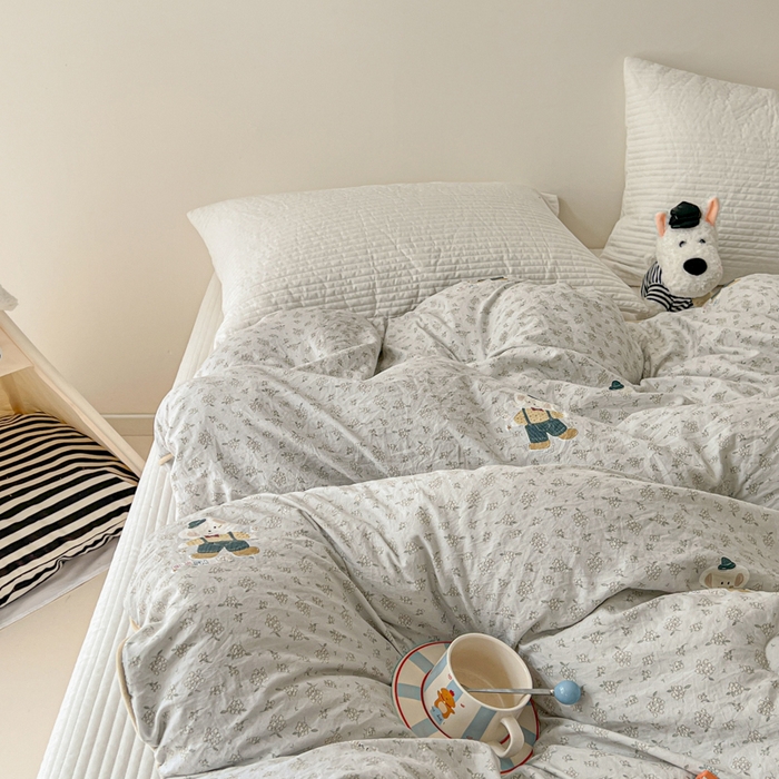 91家纺网 家纺一手货源 找家纺 漫仙阁家纺 2025新款斜纹印花被 春秋被 冬被 单人双人款被子 绅士小象-蓝
