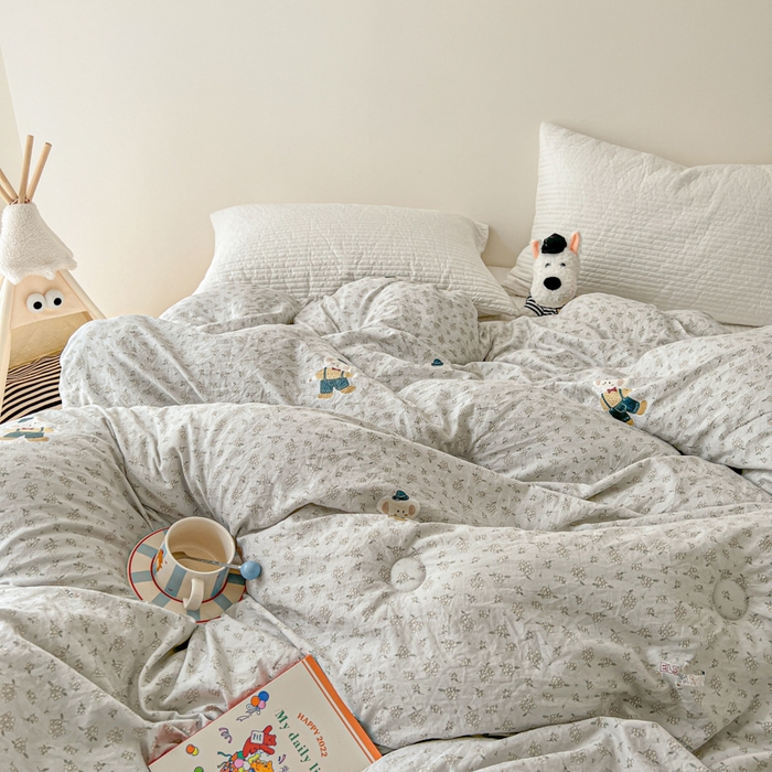 91家纺网 家纺一手货源 找家纺 漫仙阁家纺 2025新款斜纹印花被 春秋被 冬被 单人双人款被子 绅士小象-蓝