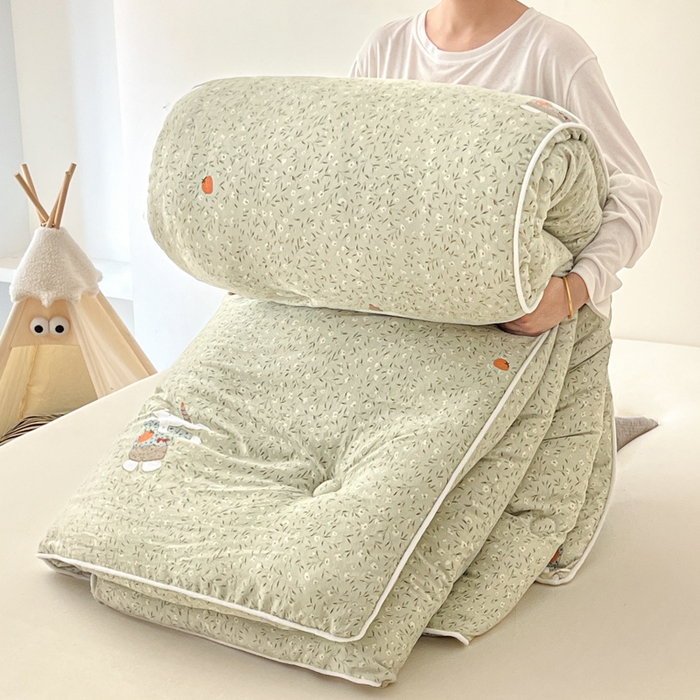 漫仙阁家纺 2025新款斜纹印花被 春秋被 冬被 单人双人款被子 欢乐小象